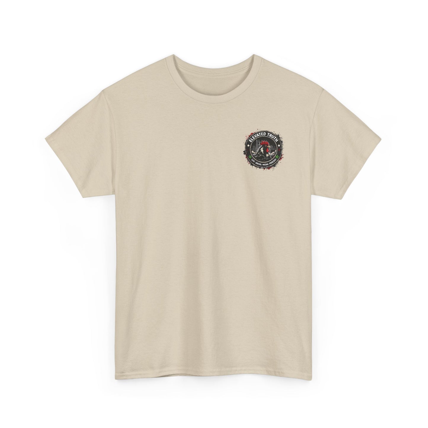 Rooster Squad Graphic Tee — Vintage Firefighter-Style Back Print
