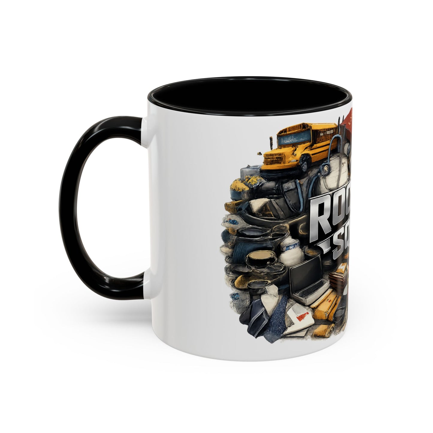 Rooster Squad Accent Coffee Mug — 'Rooster Squad, Loud and Proud' Bright Ceramic Mug