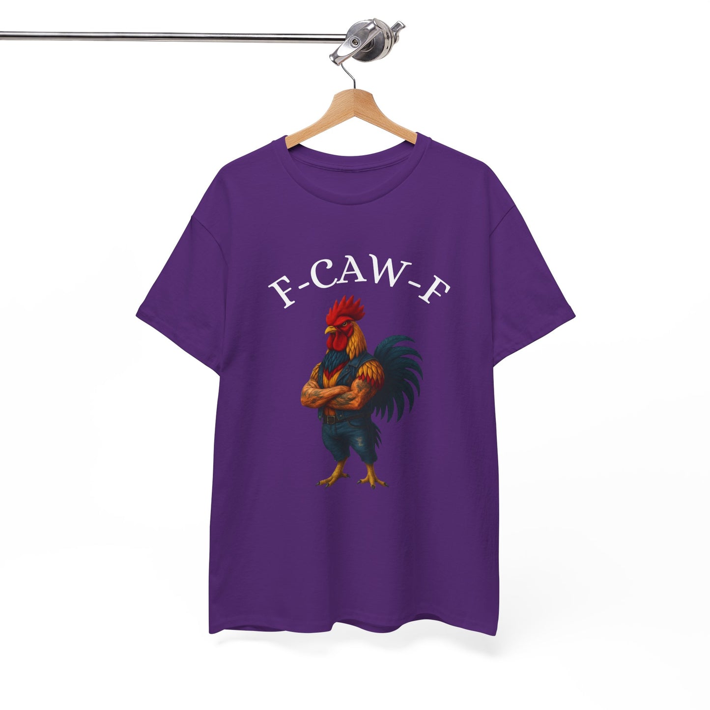 F-CAW-F Rooster Graphic Tee — Funny Brawny Rooster Shirt