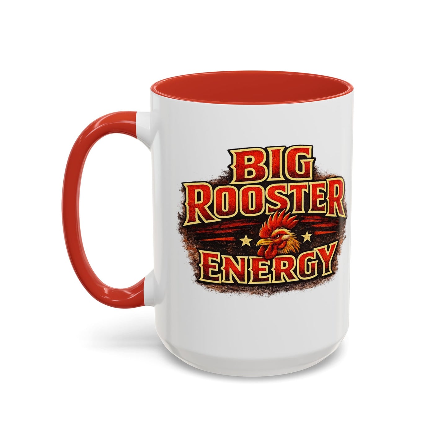 BIG ROOSTER ENERGY: Rooster Squad Coffee Mug – Retro Tropical Rooster Couple Accent Mug (11/15oz)