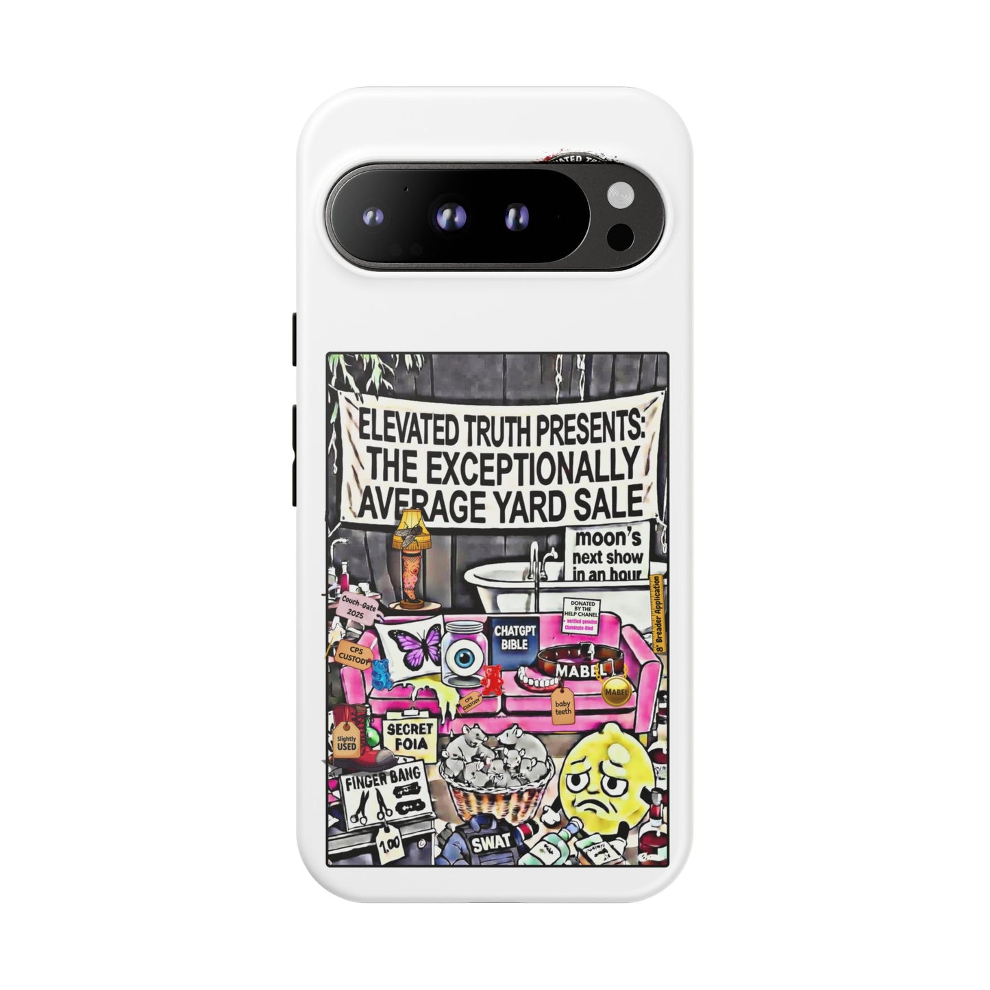 Phone Case — 'Elevated Truth Presents: The Exceptionally Average Yard Sale' Illustrated Design