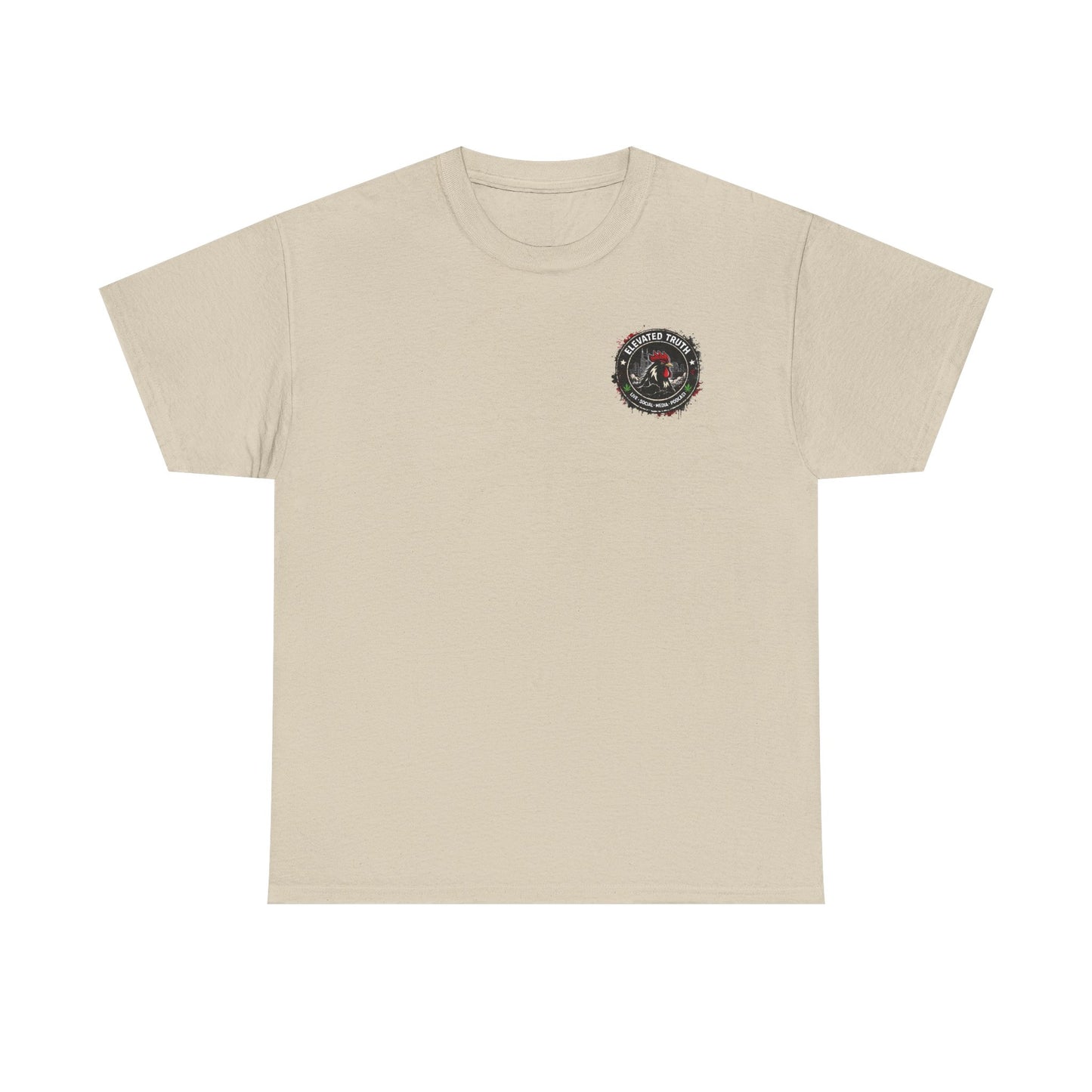 Rooster Squad Graphic Tee — Vintage Firefighter-Style Back Print