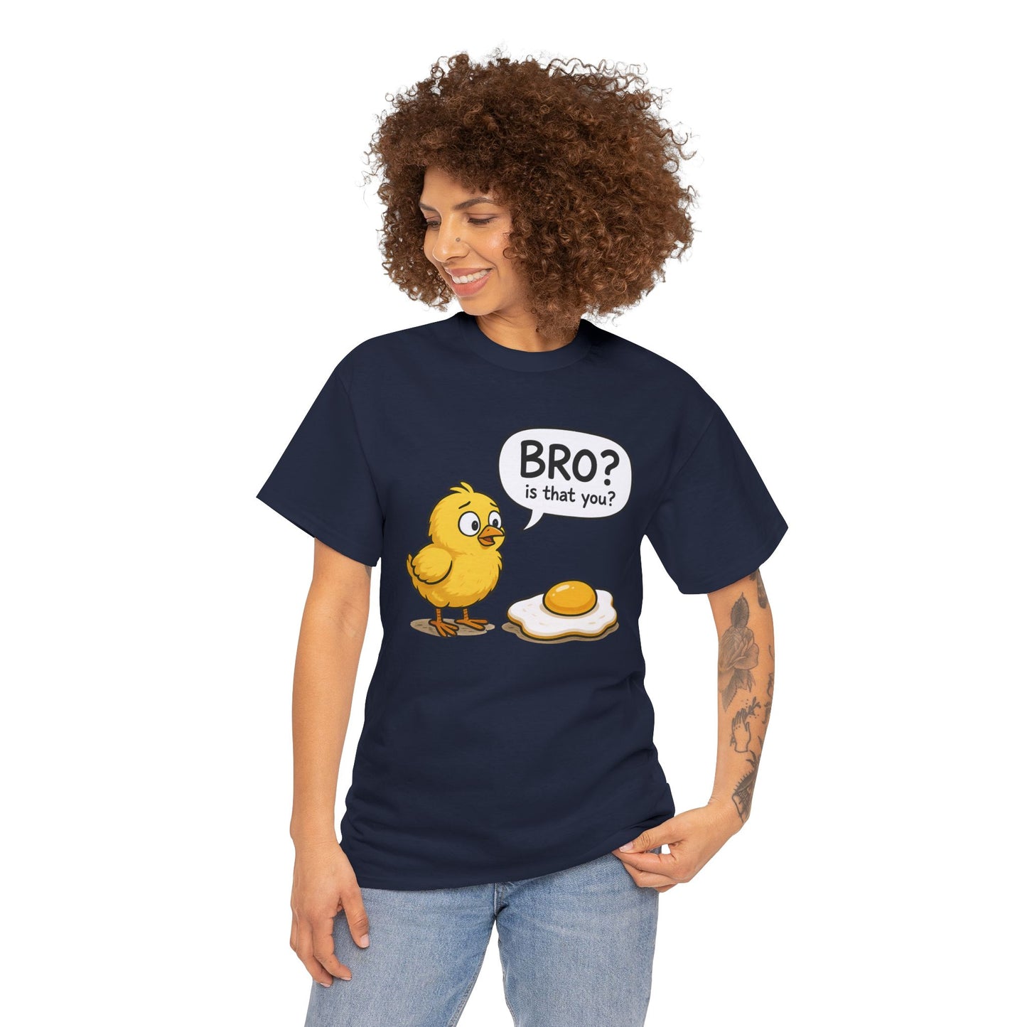 Funny Chick and Egg T‑Shirt — "Bro? Is That You?" Cute Novelty Tee