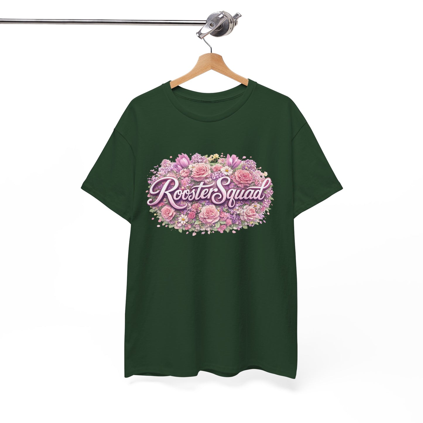 Rooster Squad Floral Tee — Vintage Pink Floral Graphic Shirt