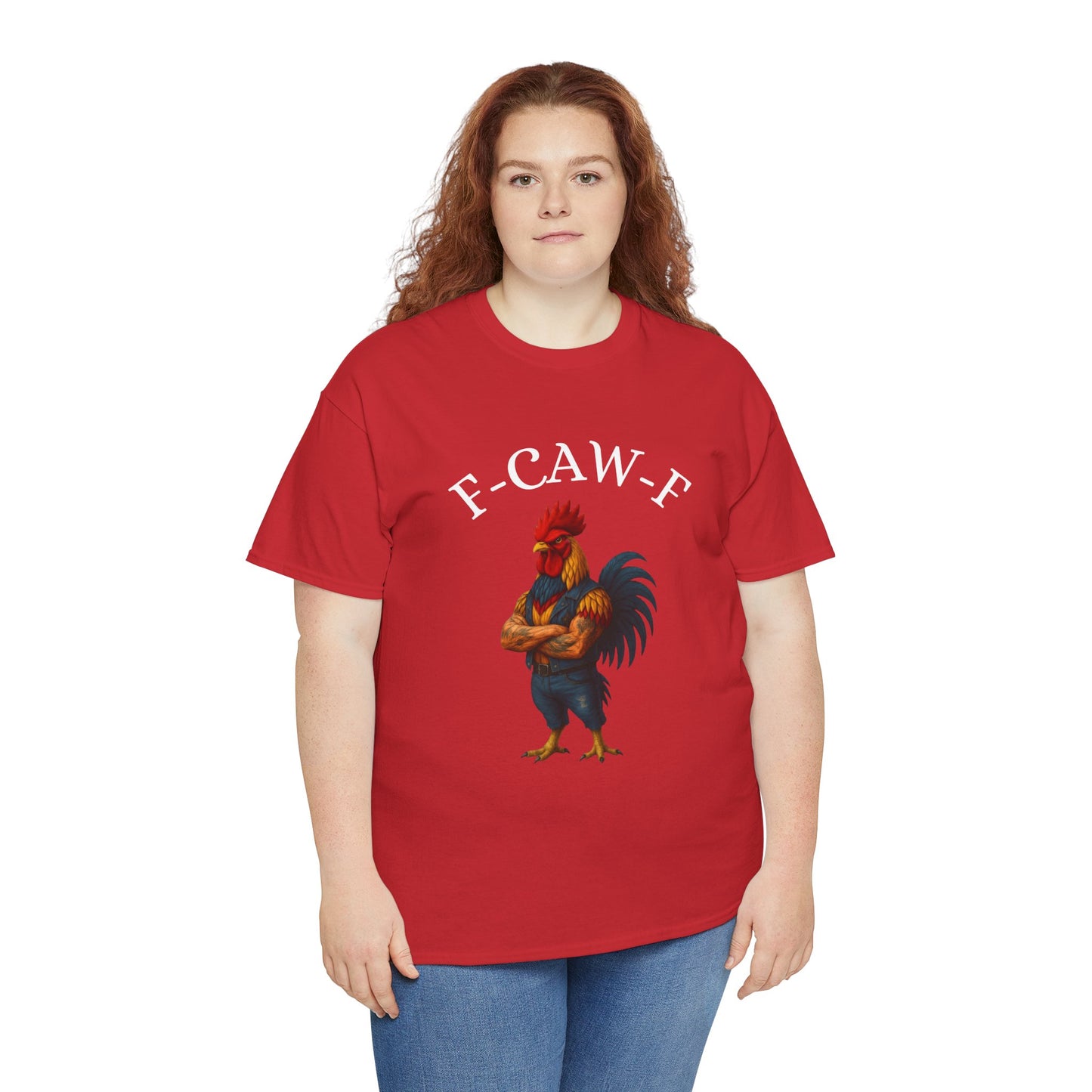 F-CAW-F Rooster Graphic Tee — Funny Brawny Rooster Shirt