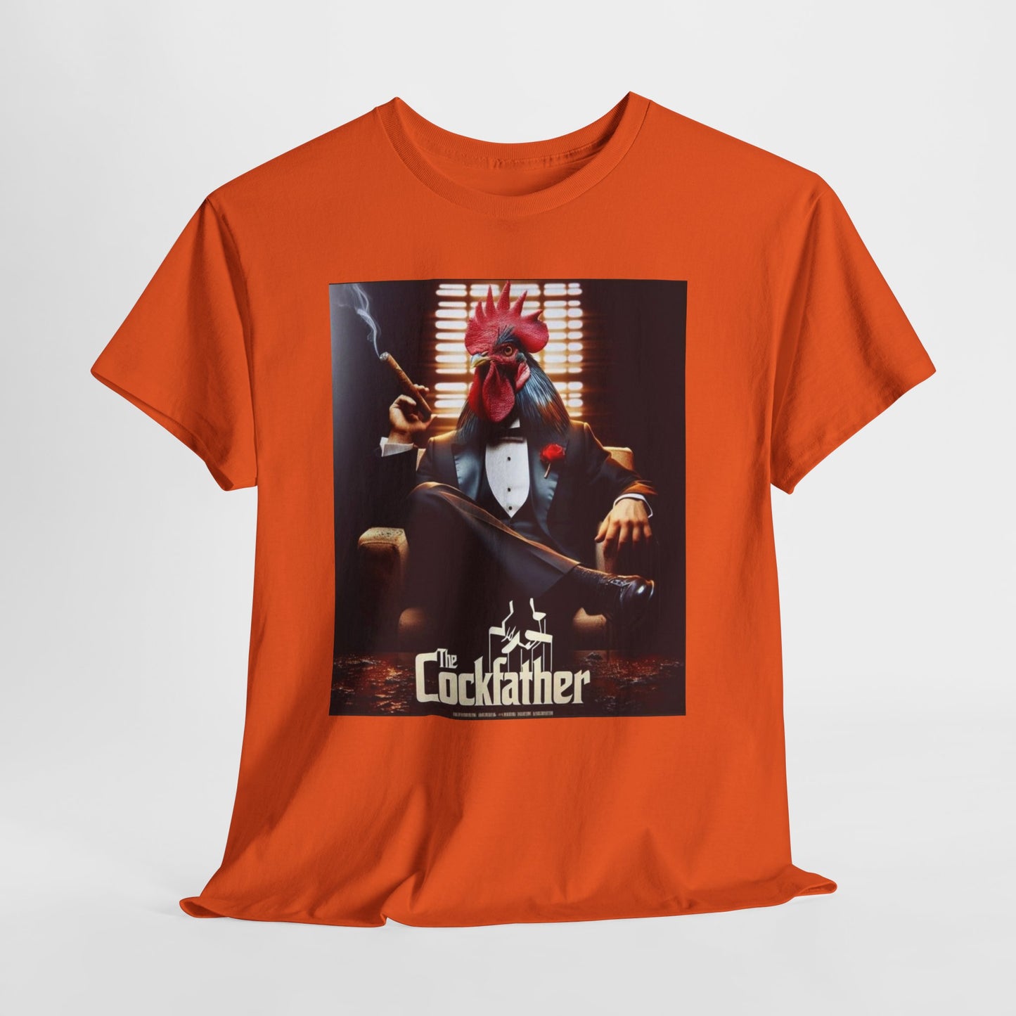 Cockfather Graphic Tee — Funny Rooster Mafia T-Shirt