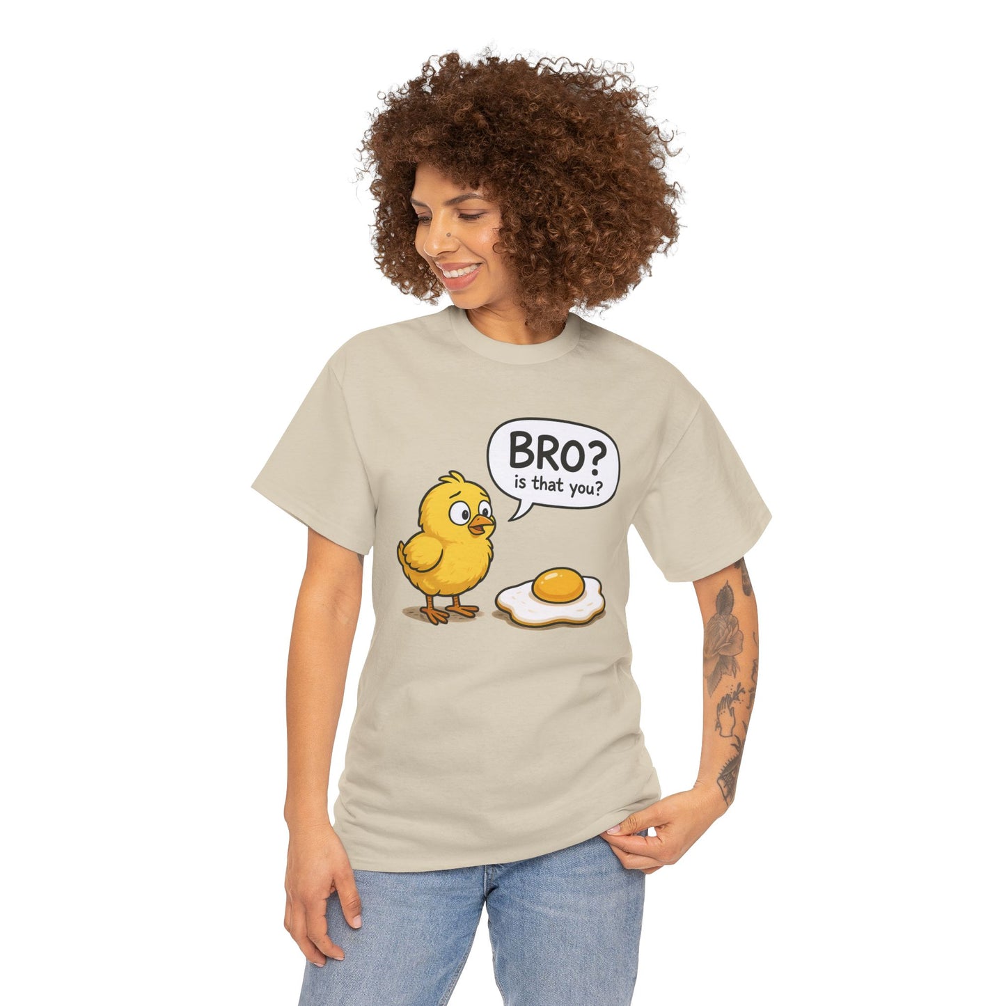 Funny Chick and Egg T‑Shirt — "Bro? Is That You?" Cute Novelty Tee