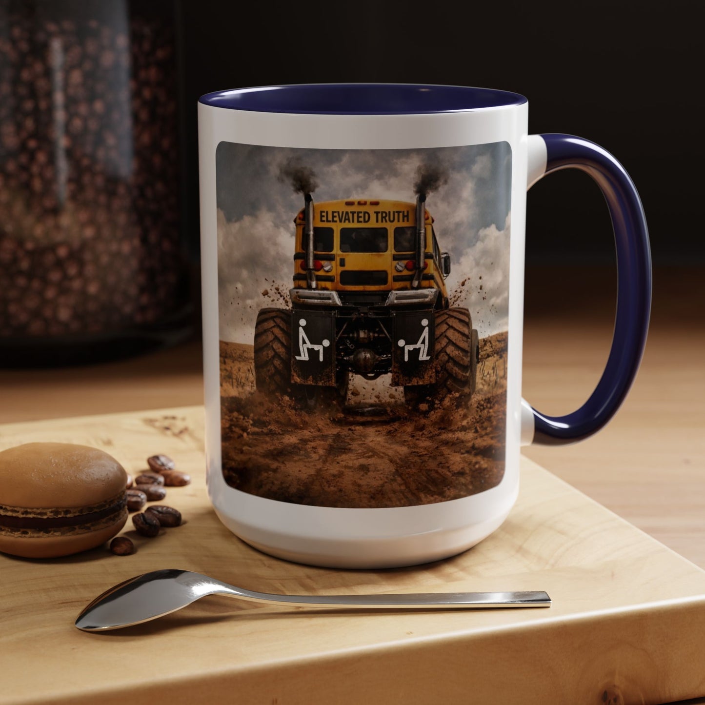 ELEVATED TRUTH MONSTER BUS Coffee Mug — 'Elevated Truth'  SAVING THE STREETS Gift (11/15 oz)
