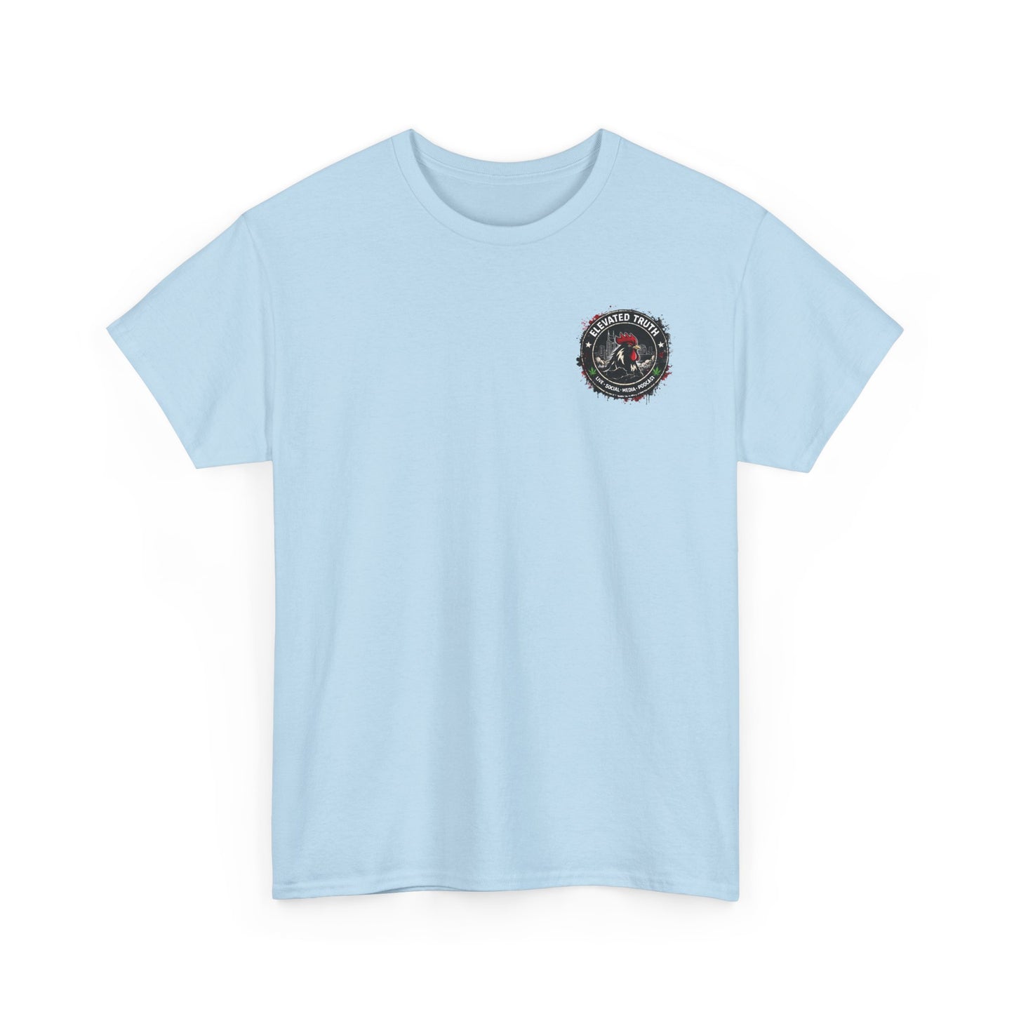 Rooster Squad Graphic Tee — Vintage Firefighter-Style Back Print