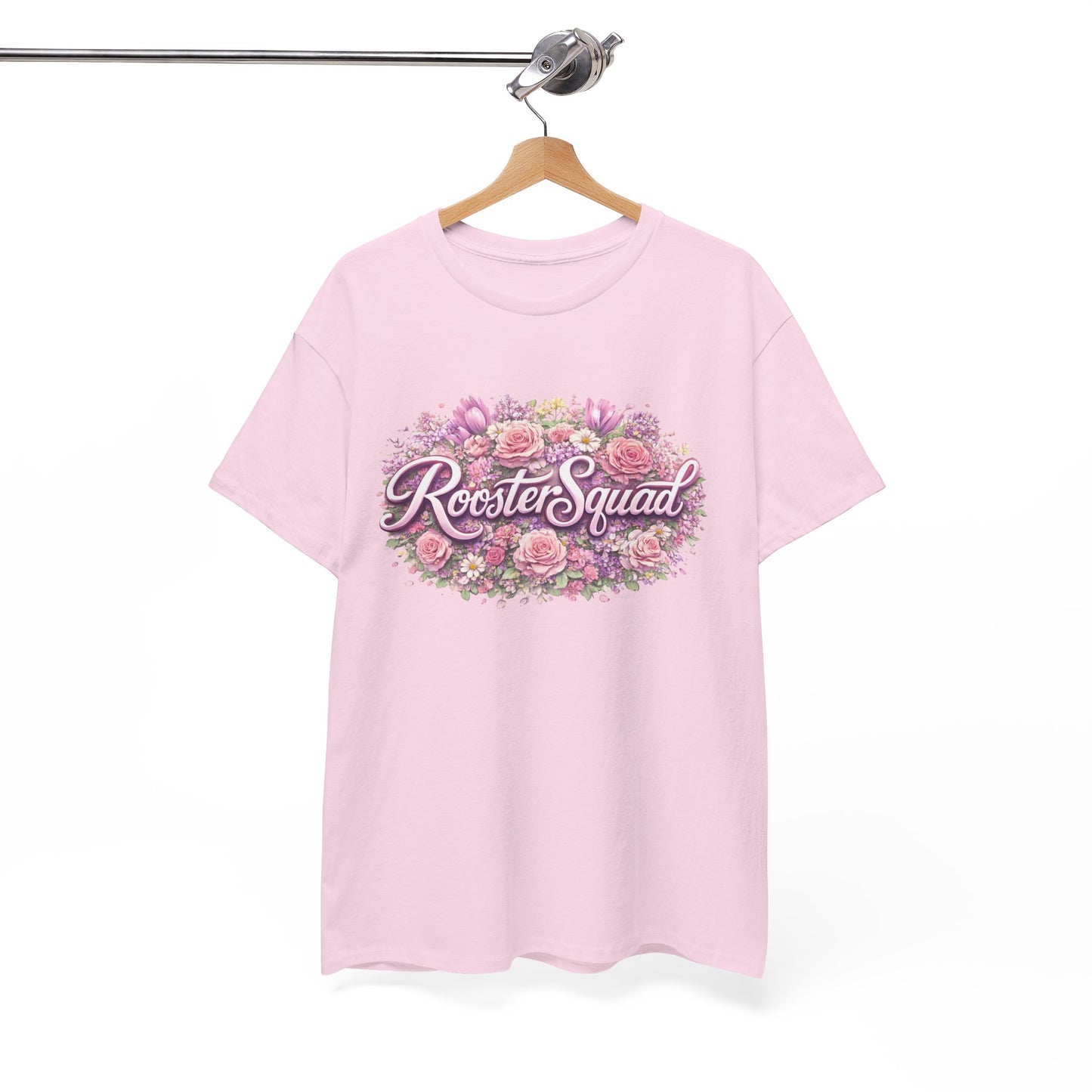 Rooster Squad Floral Tee — Vintage Pink Floral Graphic Shirt