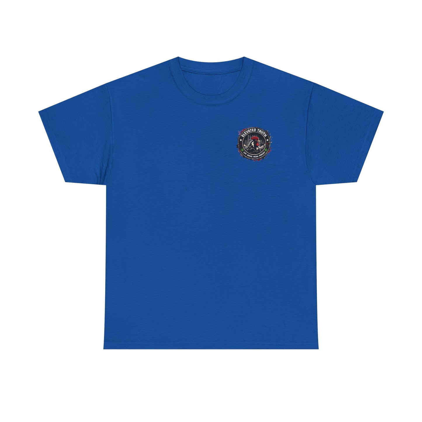Rooster Squad Graphic Tee — Vintage Firefighter-Style Back Print