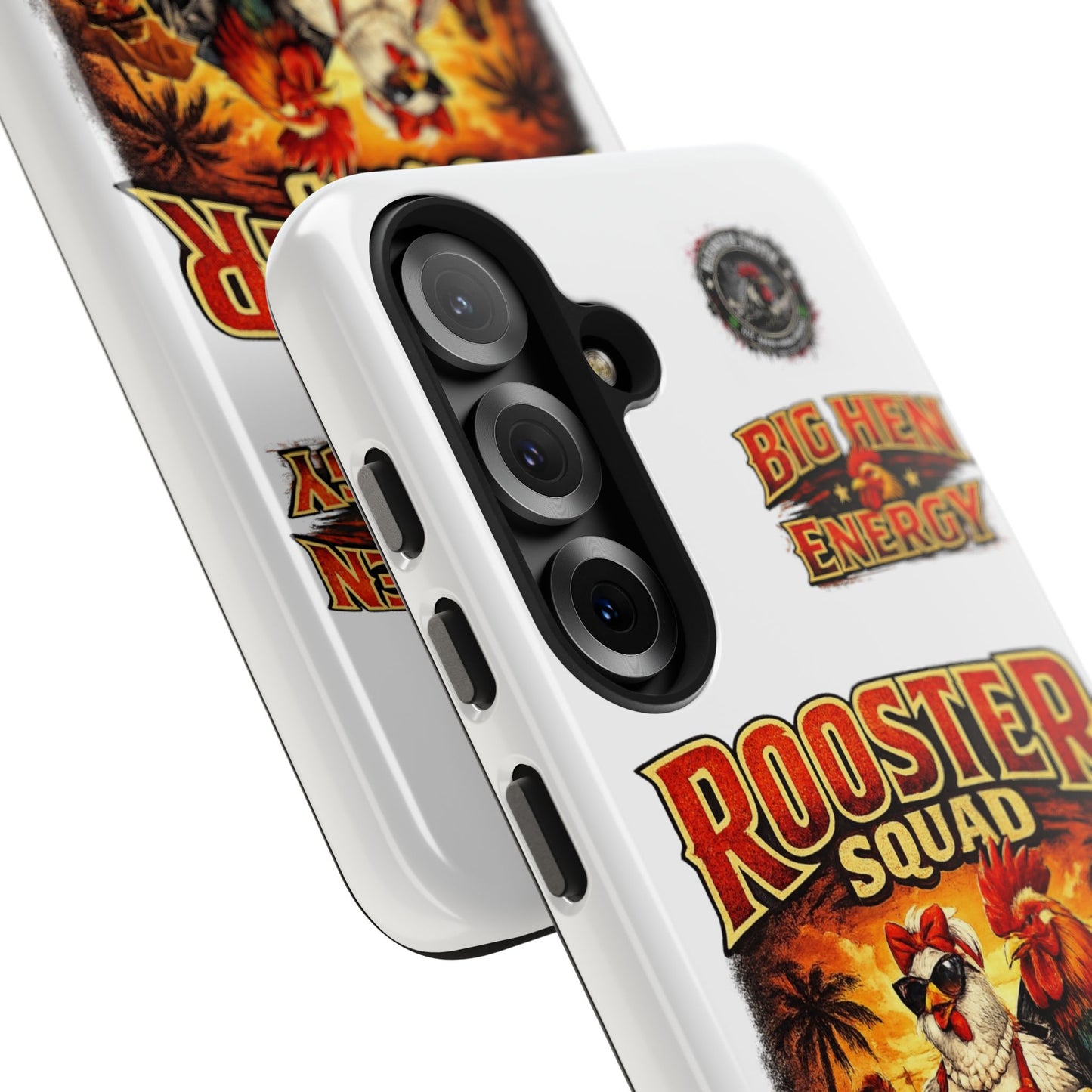 Rooster Squad Tough Phone Case – "Big Hen Energy" Retro Chicken Couple Design