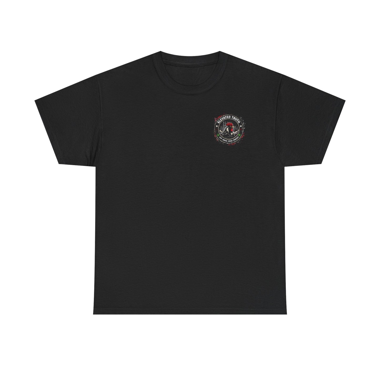 Rooster Squad Graphic Tee — Vintage Firefighter-Style Back Print