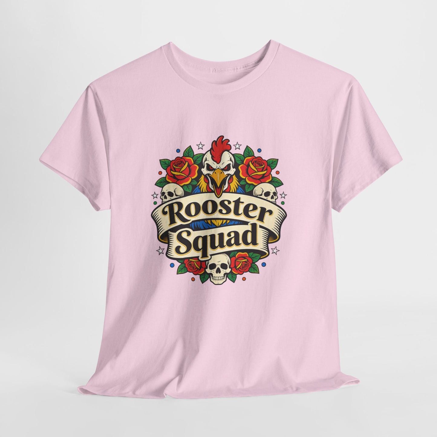 Rooster Squad T-Shirt — Vintage Tattoo Floral Rooster Tee