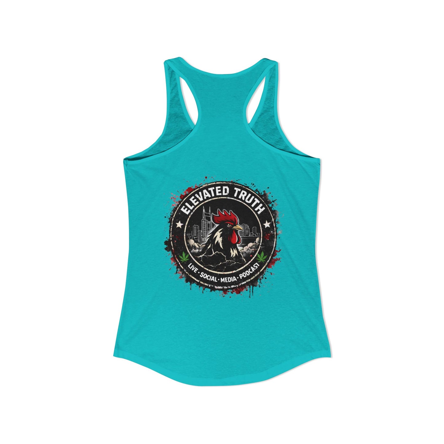 Women's Racerback Tank — “Best Part of My Day Is F*cking Yours Up” Rooster Graphic