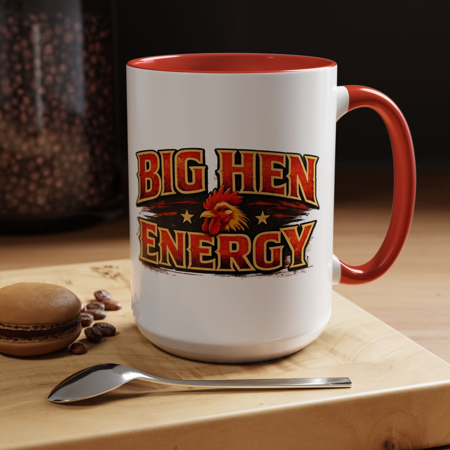 Rooster Squad Coffee Mug — “Big Hen Energy” Funny Farm Chicken Gift