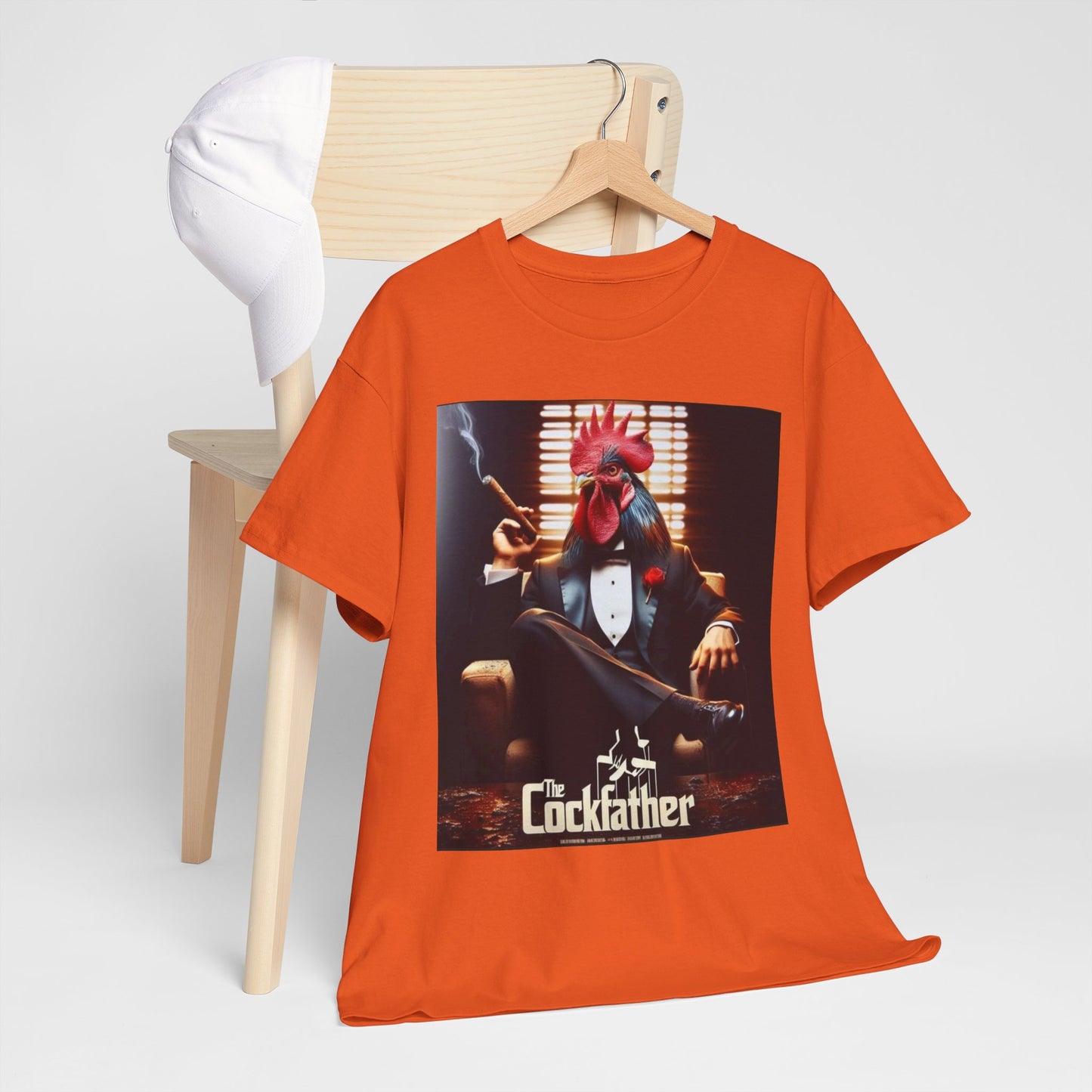 Cockfather Graphic Tee — Funny Rooster Mafia T-Shirt