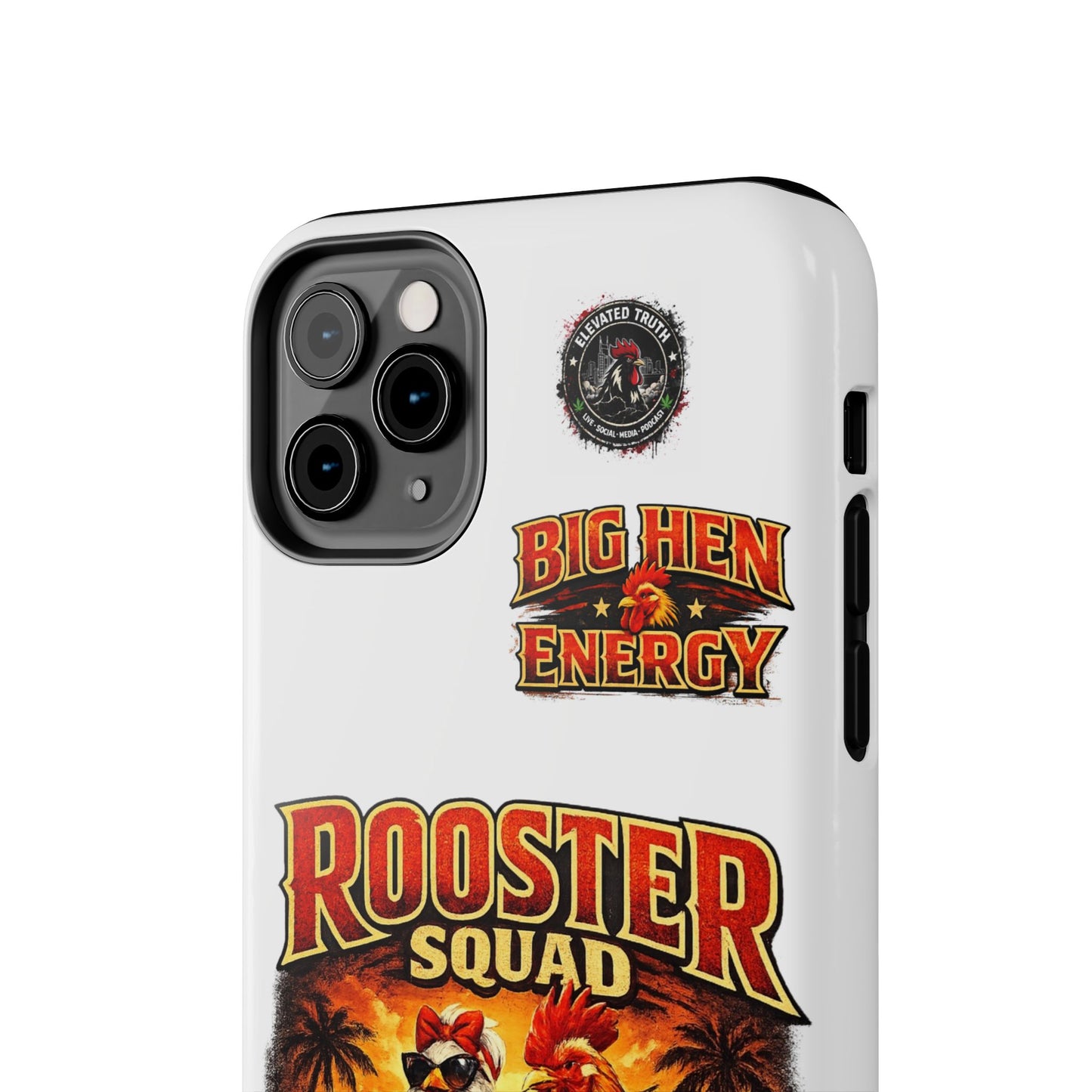 Rooster Squad Tough Phone Case – "Big Hen Energy" Retro Chicken Couple Design