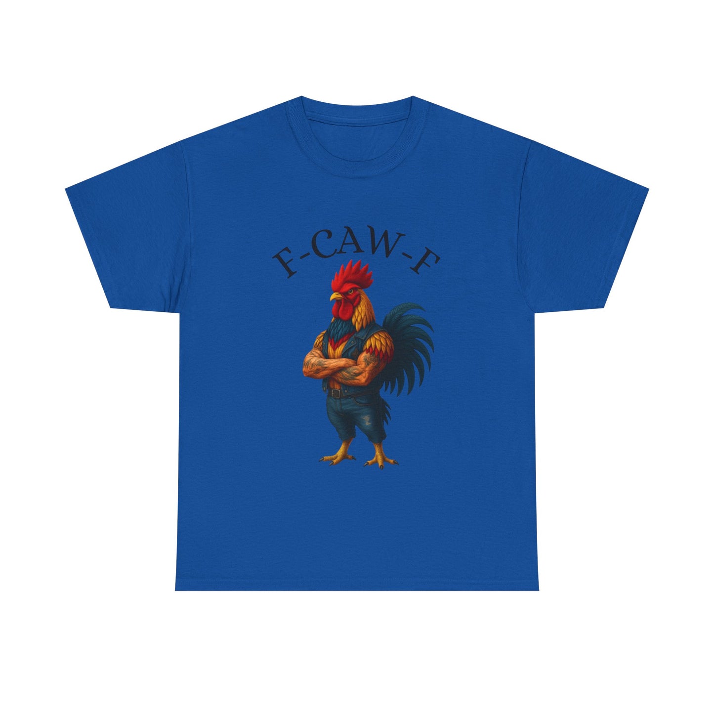 F-CAW-F Rooster Graphic Tee — Funny Rooster Illustration Shirt