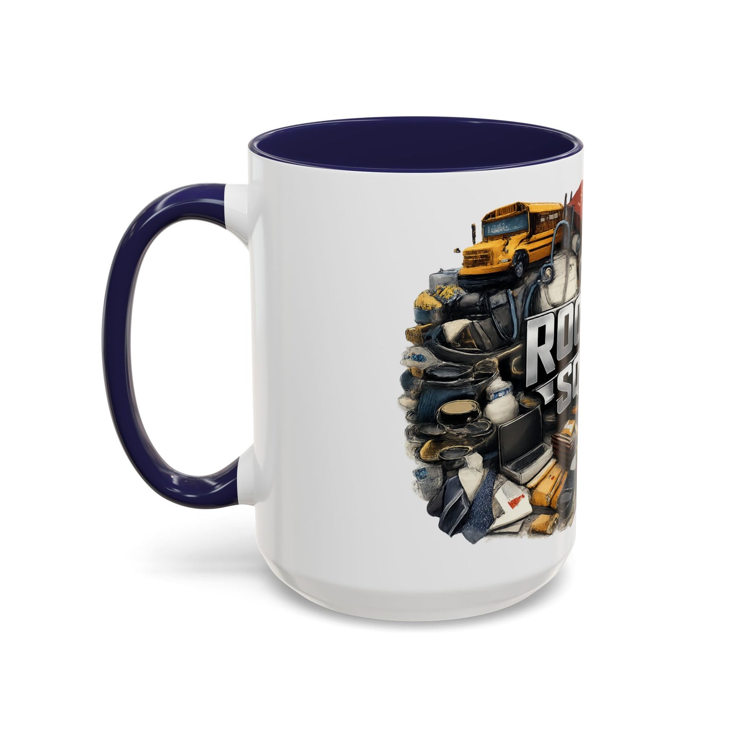 Rooster Squad Accent Coffee Mug — 'Rooster Squad, Loud and Proud' Bright Ceramic Mug
