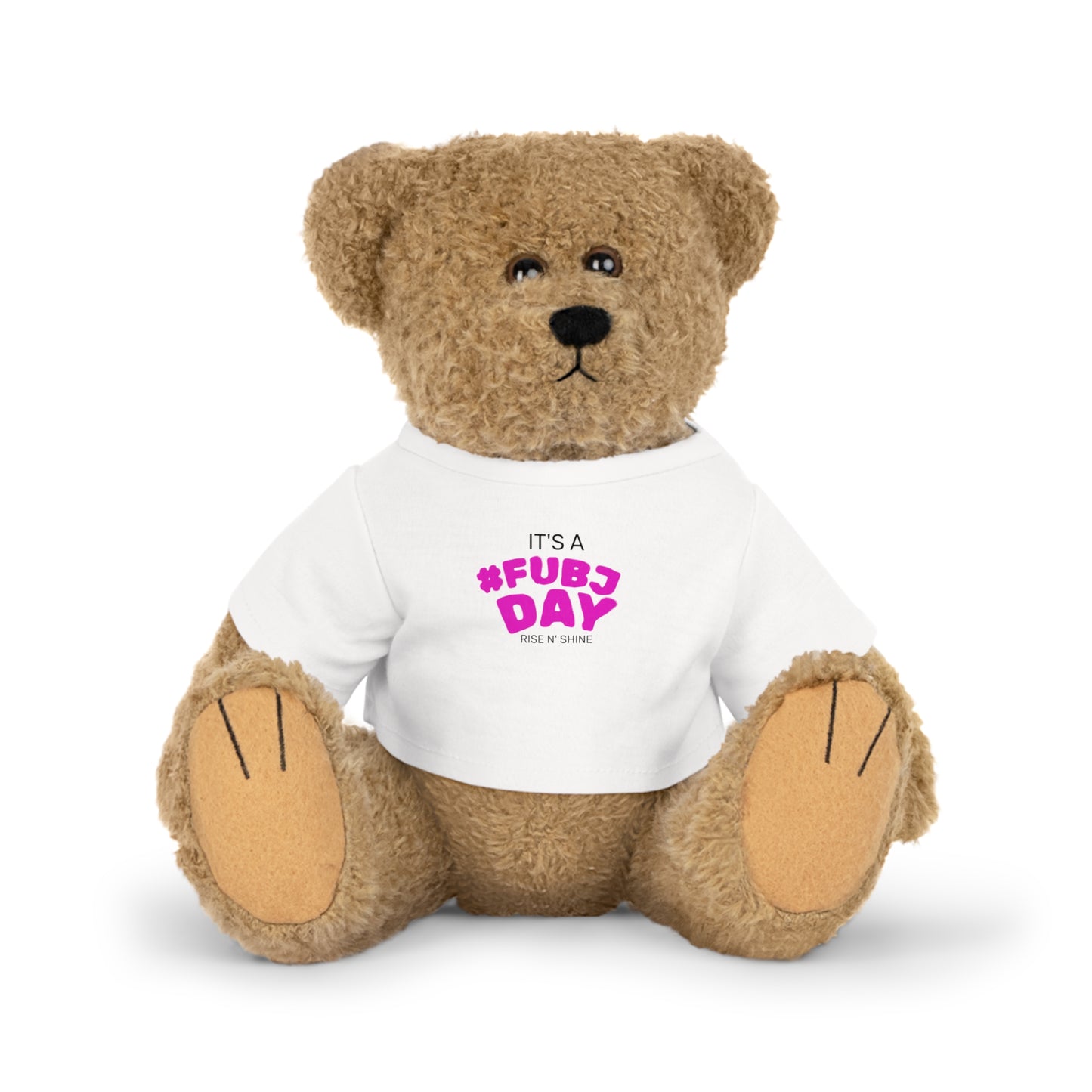 Bear Plush Toy with #FUBJ T‑Shirt — Cute Gift for Kids & Teens