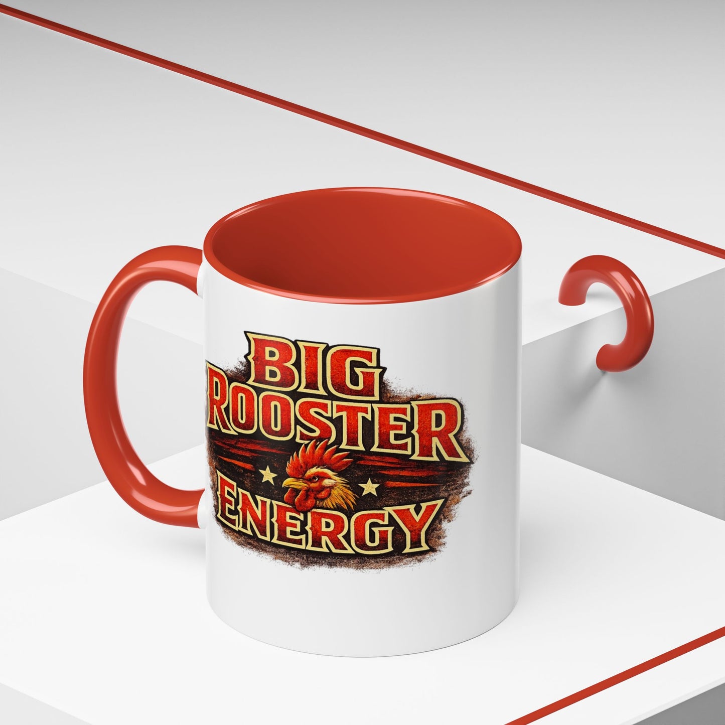 BIG ROOSTER ENERGY: Rooster Squad Coffee Mug – Retro Tropical Rooster Couple Accent Mug (11/15oz)
