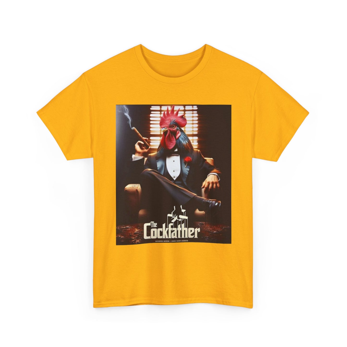 Cockfather Graphic Tee — Funny Rooster Mafia T-Shirt