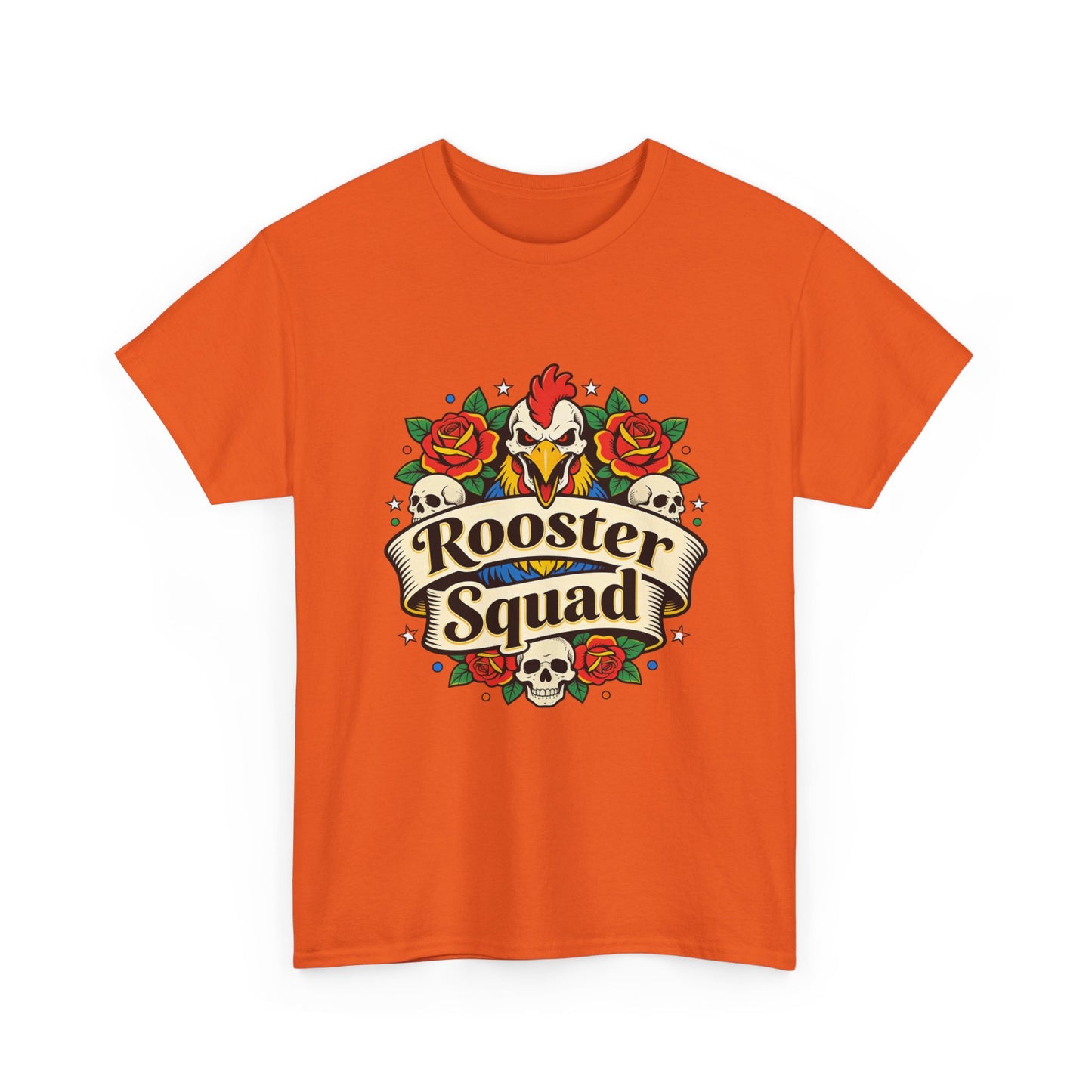 Rooster Squad T-Shirt — Vintage Tattoo Floral Rooster Tee