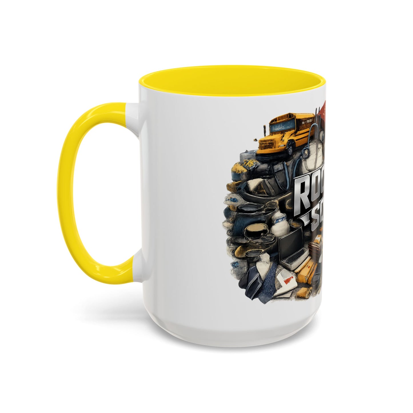 Rooster Squad Accent Coffee Mug — 'Rooster Squad, Loud and Proud' Bright Ceramic Mug