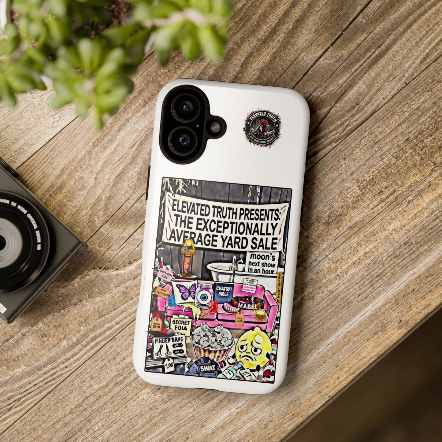 Phone Case — 'Elevated Truth Presents: The Exceptionally Average Yard Sale' Illustrated Design