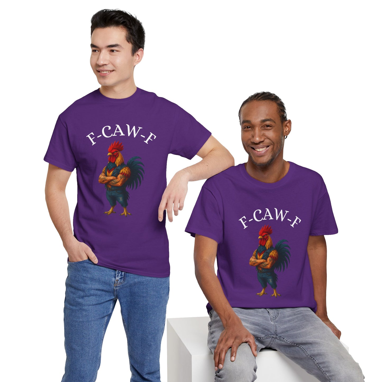 F-CAW-F Rooster Graphic Tee — Funny Brawny Rooster Shirt