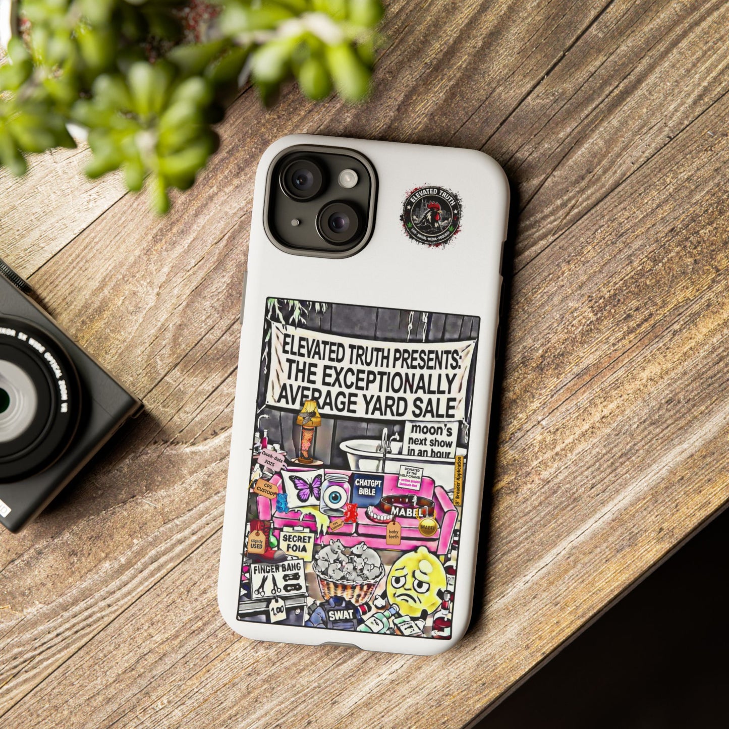 Phone Case — 'Elevated Truth Presents: The Exceptionally Average Yard Sale' Illustrated Design