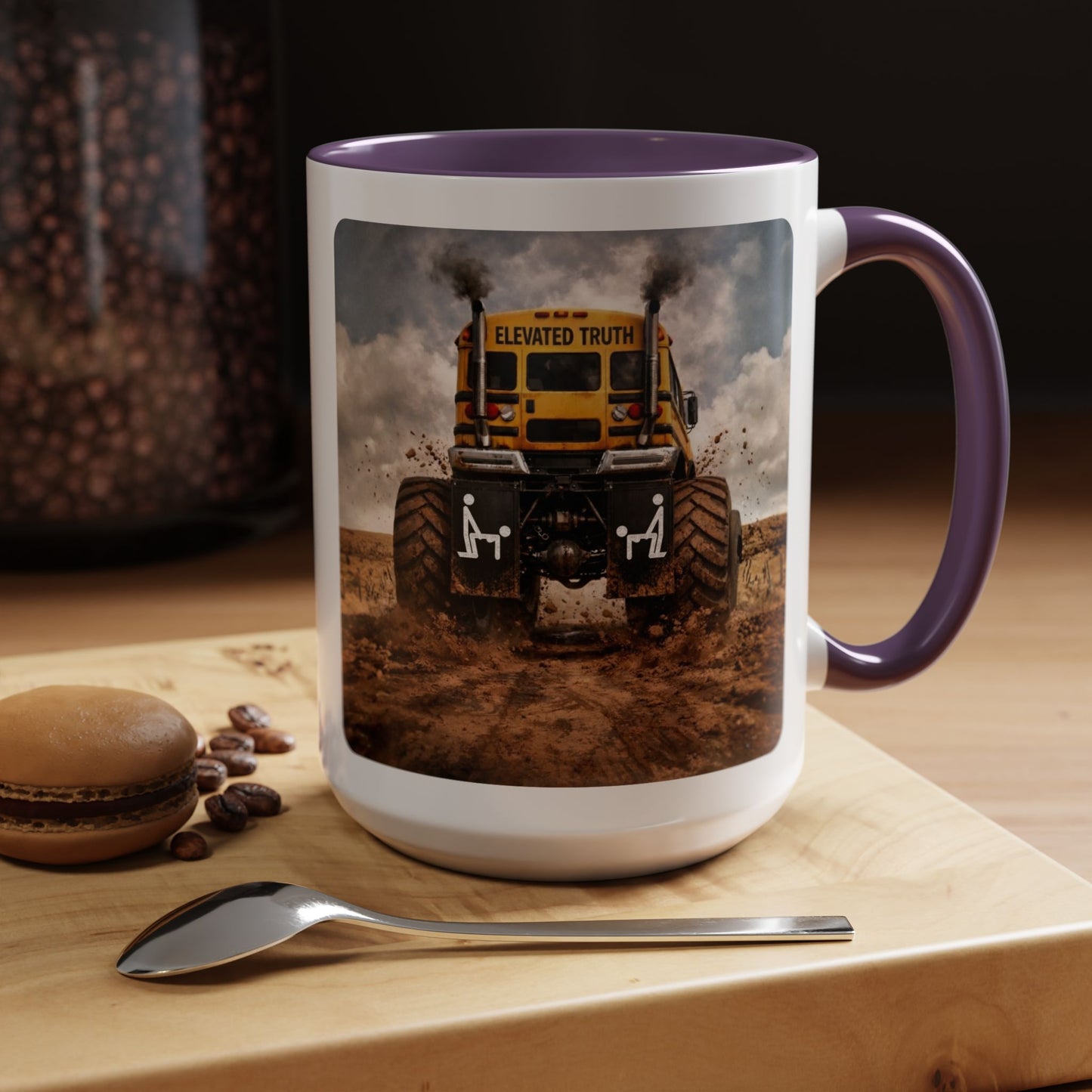 ELEVATED TRUTH MONSTER BUS Coffee Mug — 'Elevated Truth'  SAVING THE STREETS Gift (11/15 oz)