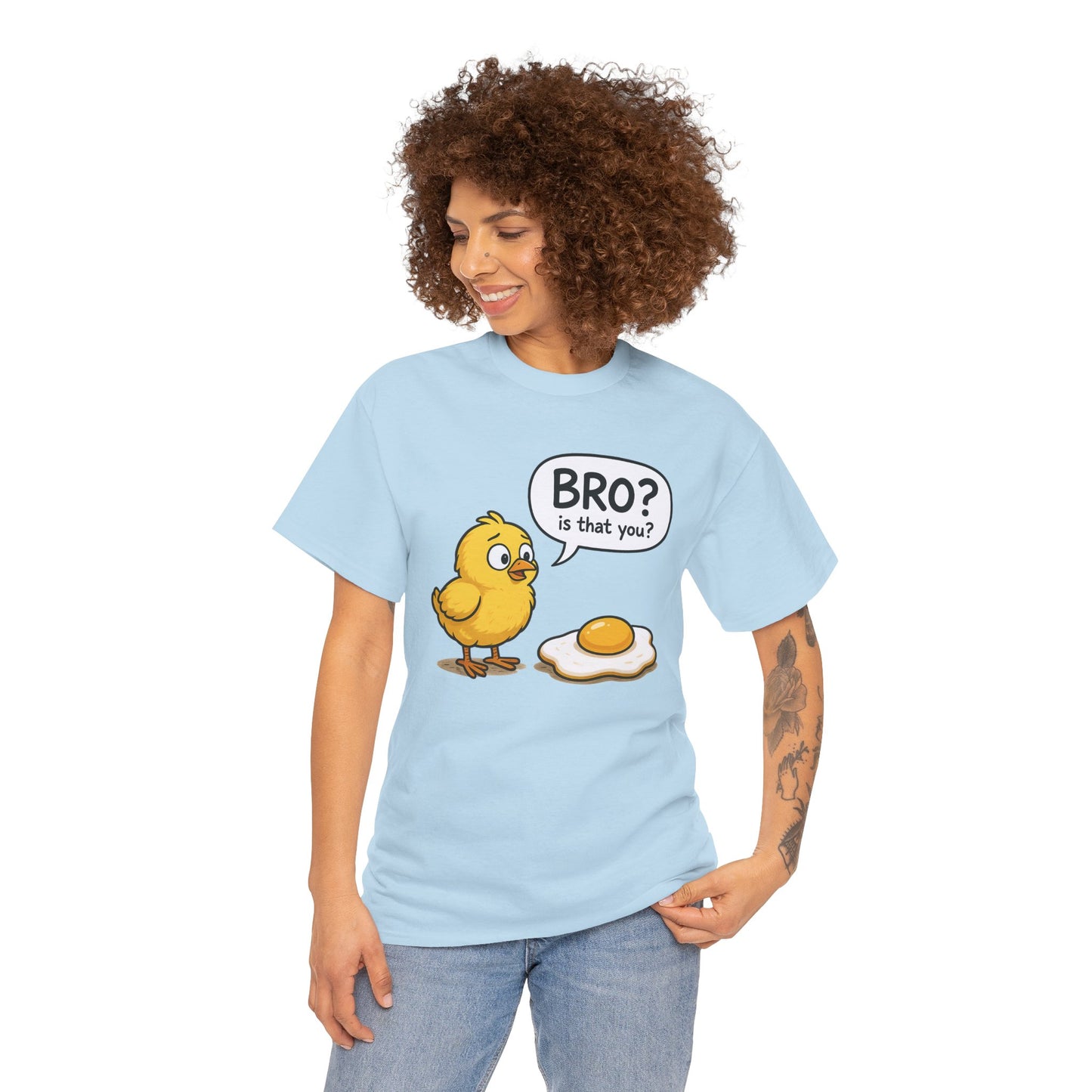 Funny Chick and Egg T‑Shirt — "Bro? Is That You?" Cute Novelty Tee