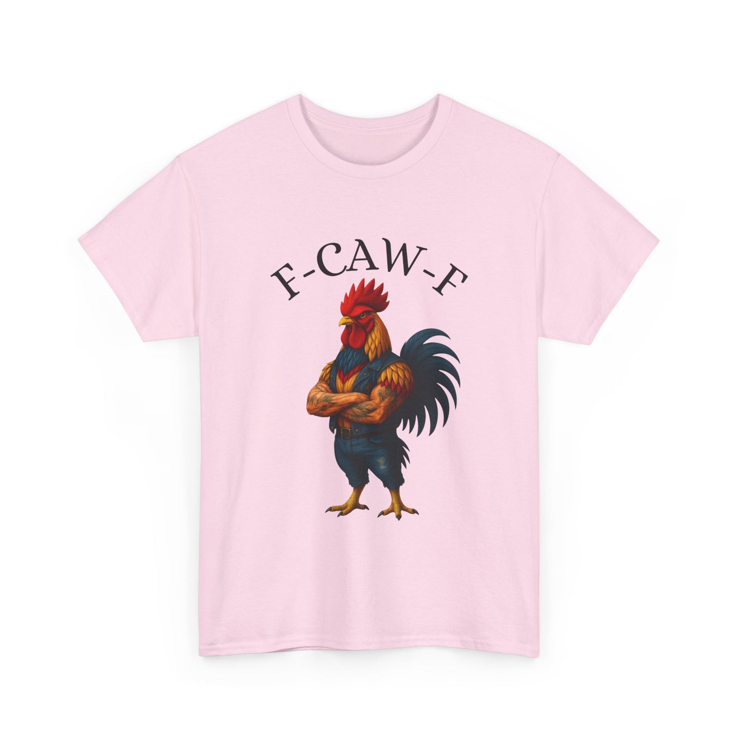 F-CAW-F Rooster Graphic Tee — Funny Rooster Illustration Shirt