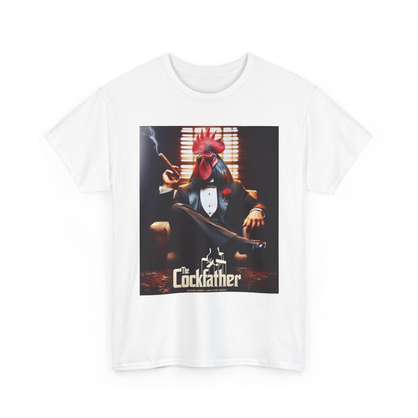 Cockfather Graphic Tee — Funny Rooster Mafia T-Shirt