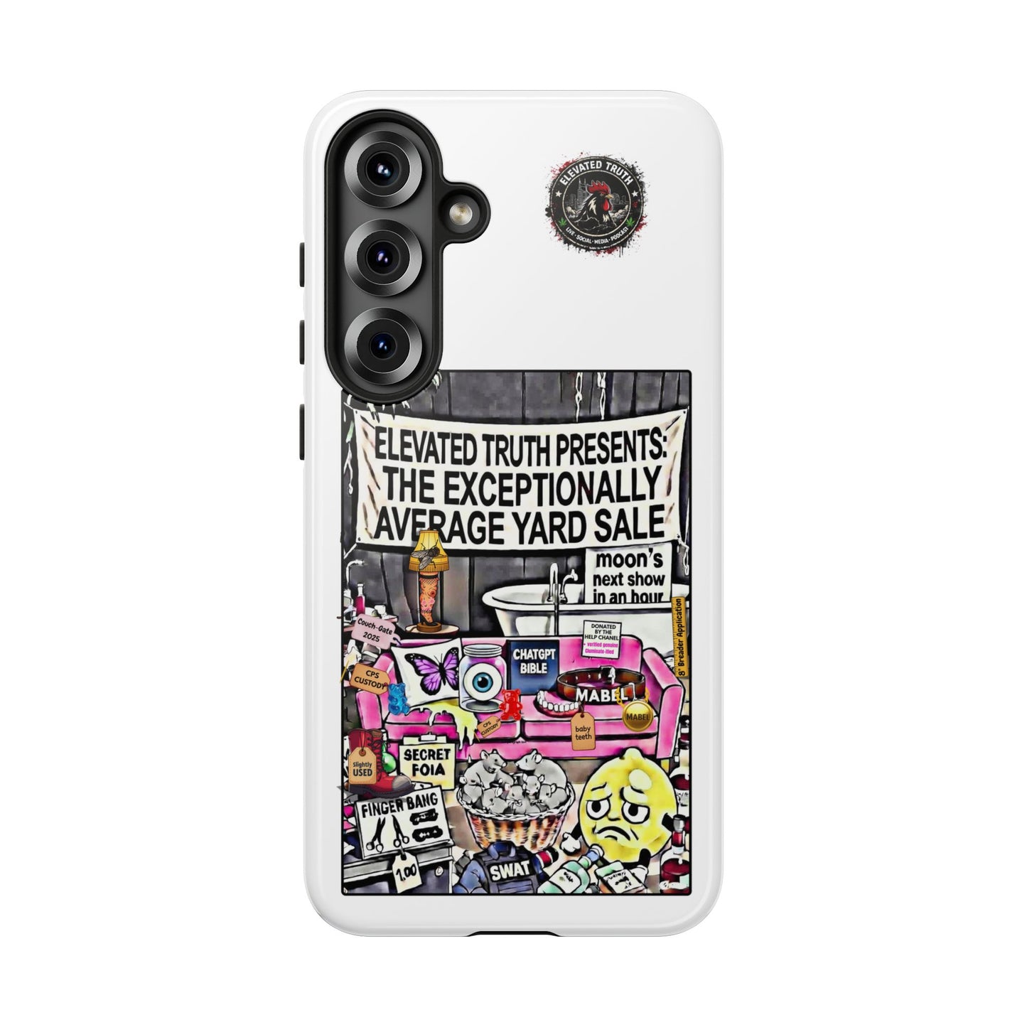 Phone Case — 'Elevated Truth Presents: The Exceptionally Average Yard Sale' Illustrated Design