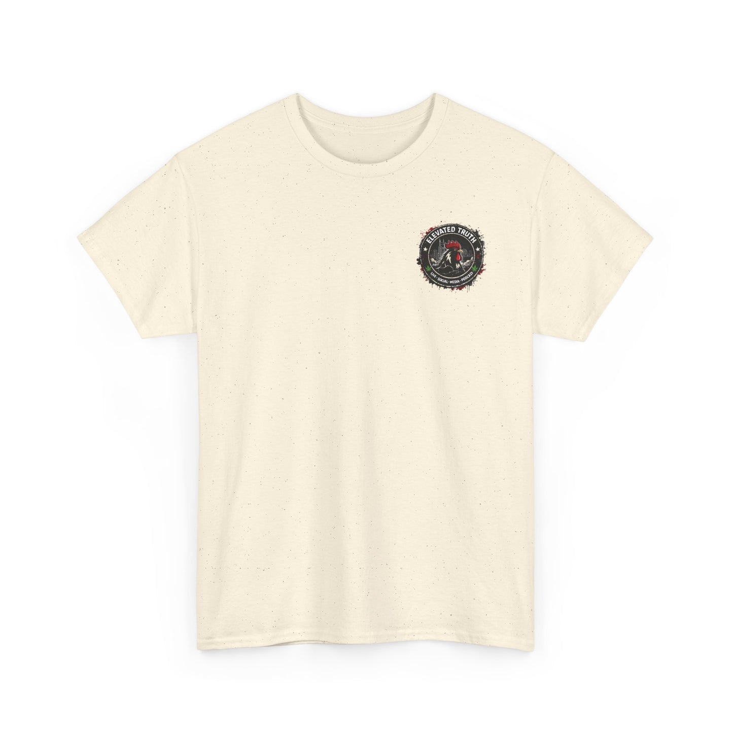 Rooster Squad Graphic Tee — Vintage Firefighter-Style Back Print