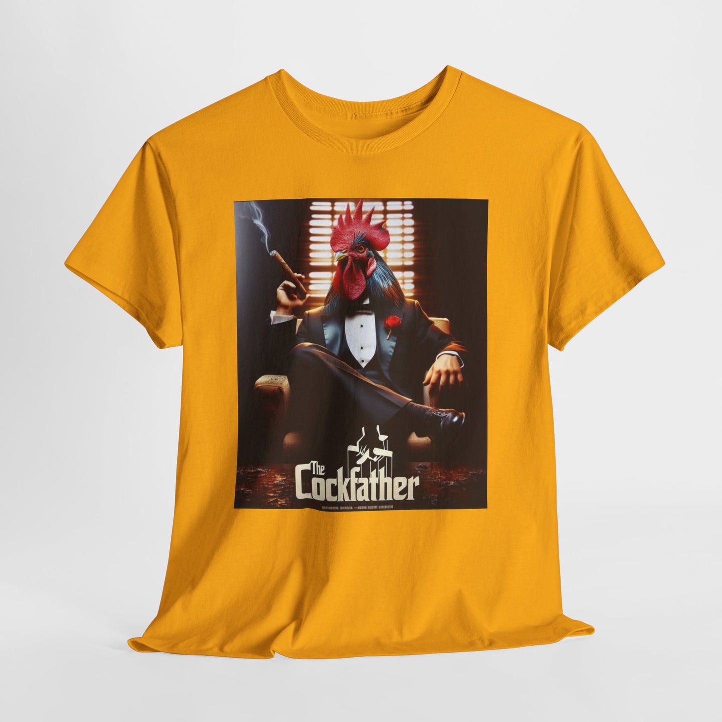 Cockfather Graphic Tee — Funny Rooster Mafia T-Shirt