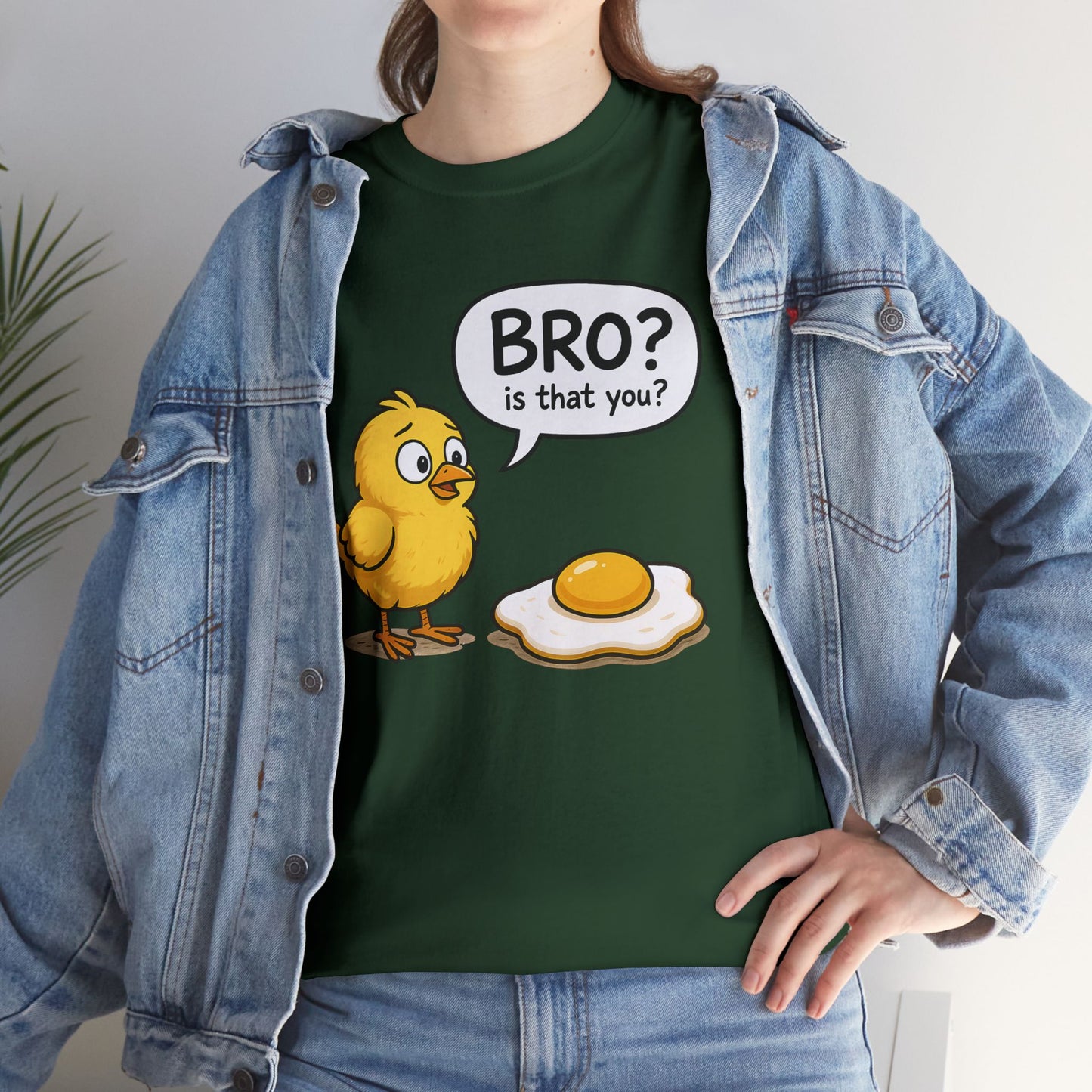 Funny Chick and Egg T‑Shirt — "Bro? Is That You?" Cute Novelty Tee
