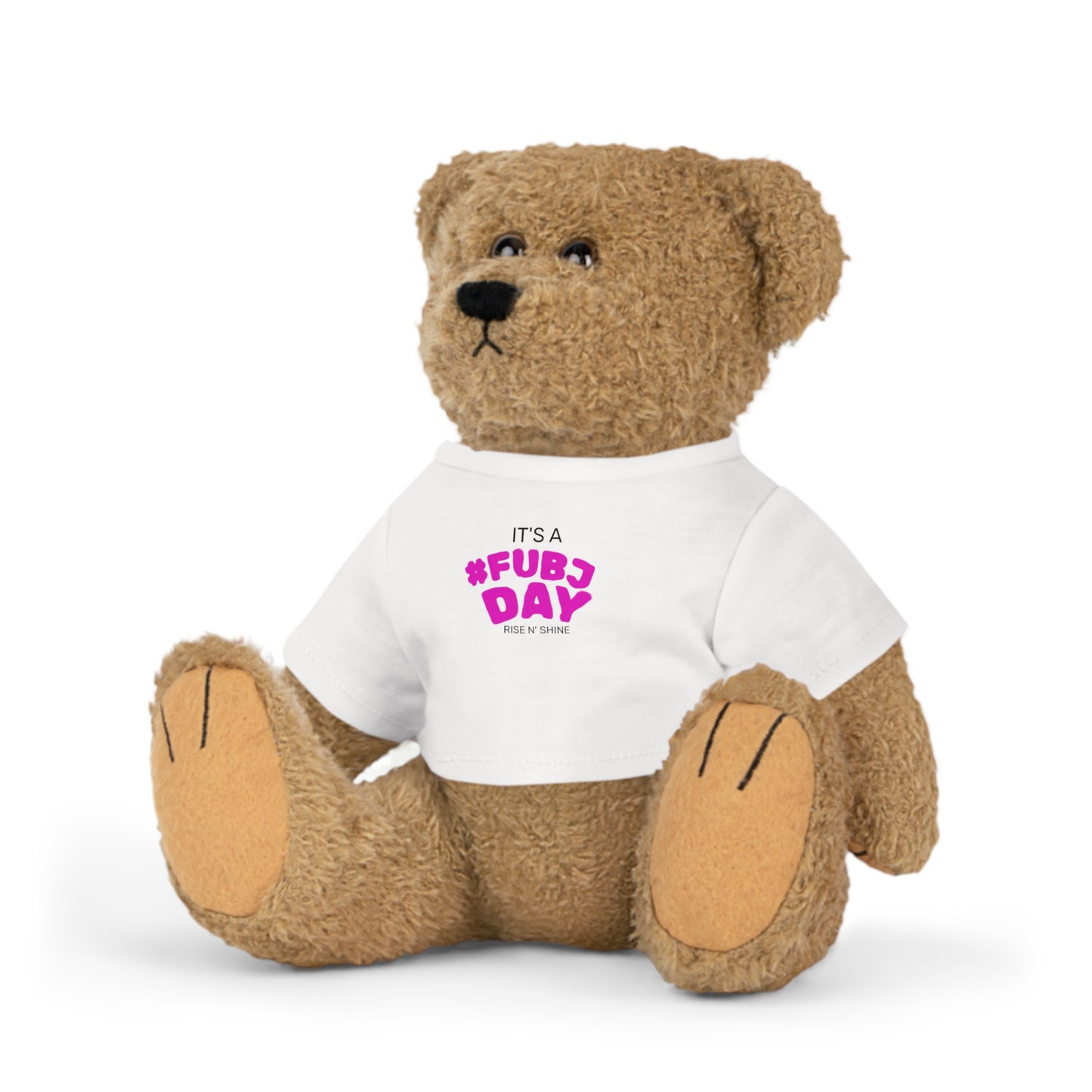 Bear Plush Toy with #FUBJ T‑Shirt — Cute Gift for Kids & Teens