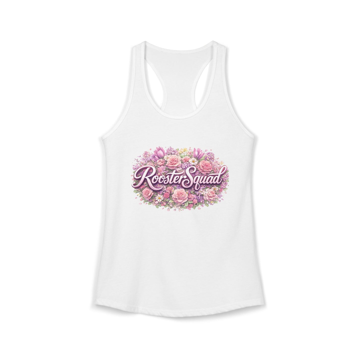 Roosters and Roses --Women's Ideal Racerback Tank