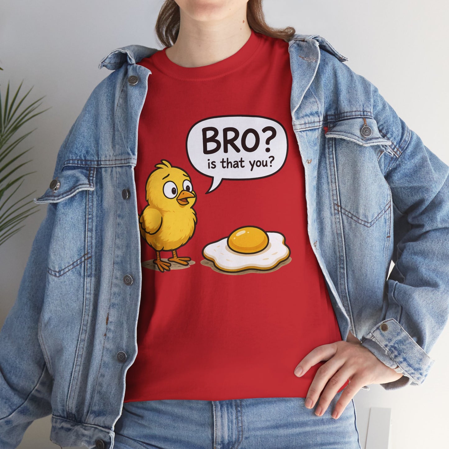 Funny Chick and Egg T‑Shirt — "Bro? Is That You?" Cute Novelty Tee