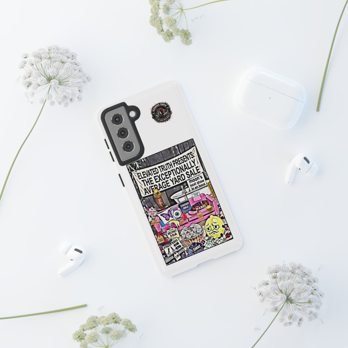 Phone Case — 'Elevated Truth Presents: The Exceptionally Average Yard Sale' Illustrated Design