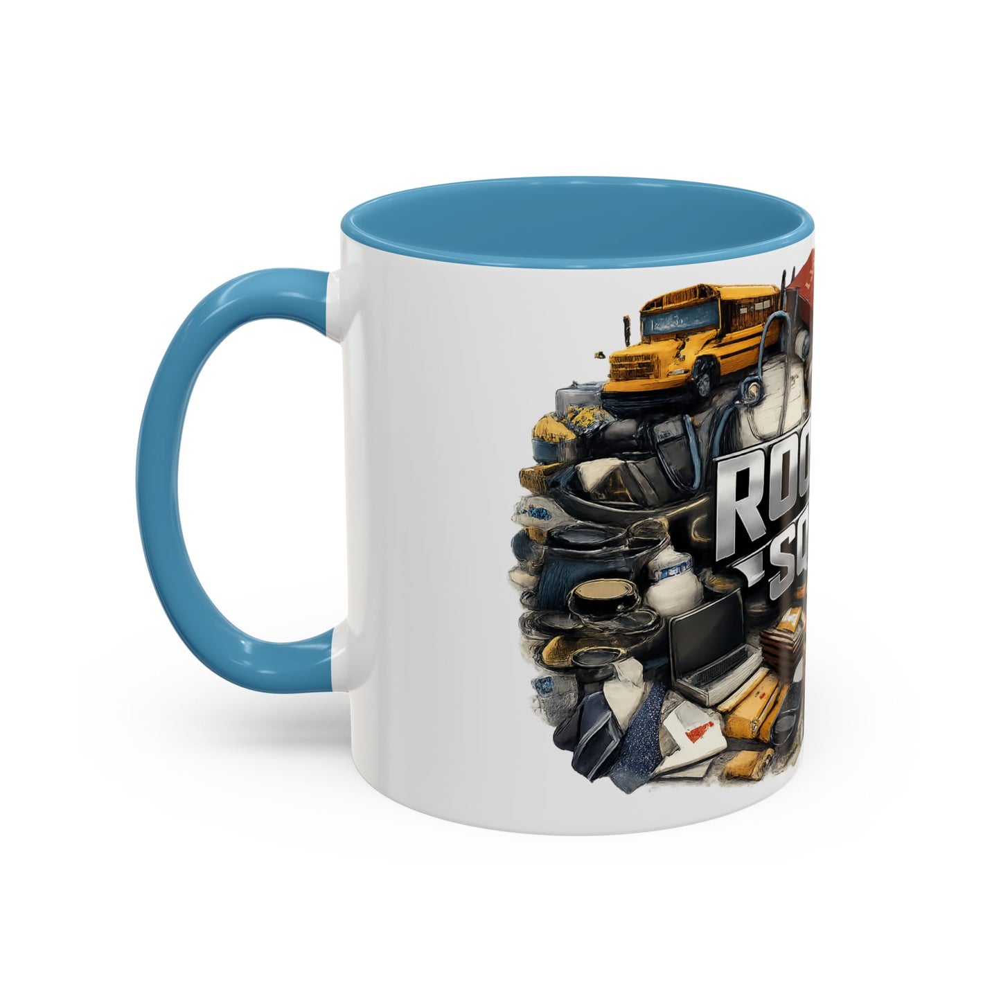 Rooster Squad Accent Coffee Mug — 'Rooster Squad, Loud and Proud' Bright Ceramic Mug