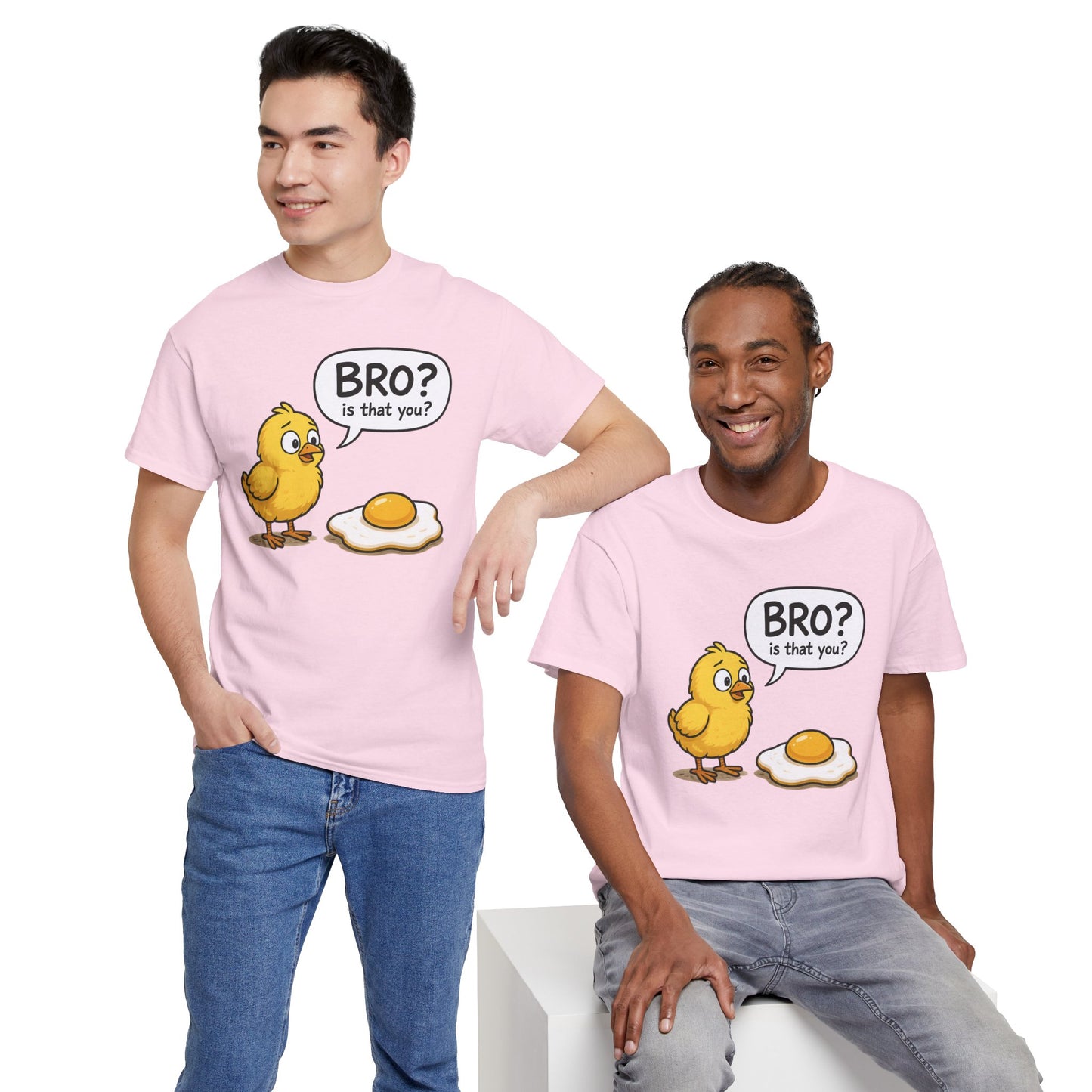 Funny Chick and Egg T‑Shirt — "Bro? Is That You?" Cute Novelty Tee