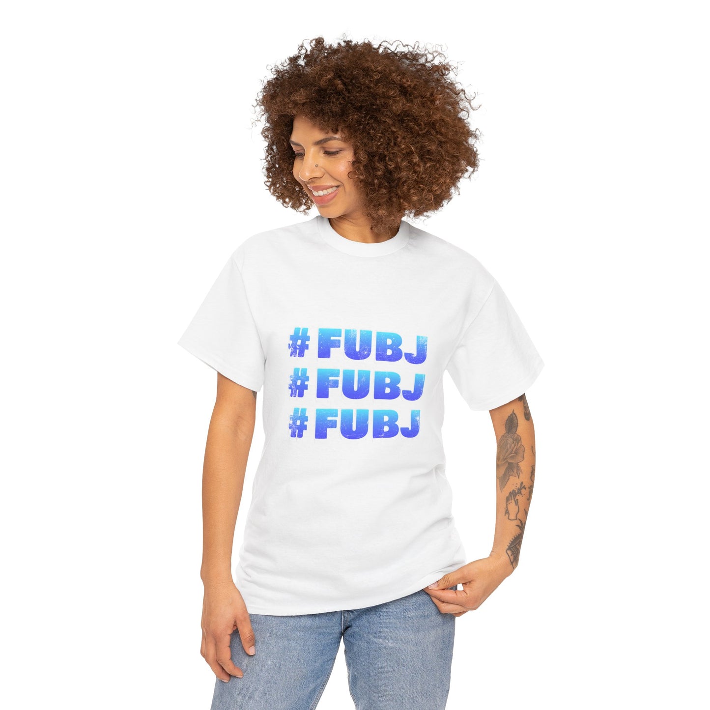 #FUBJ Funny 3D Blue Lettering T-Shirt — Say It With Your Whole Chest