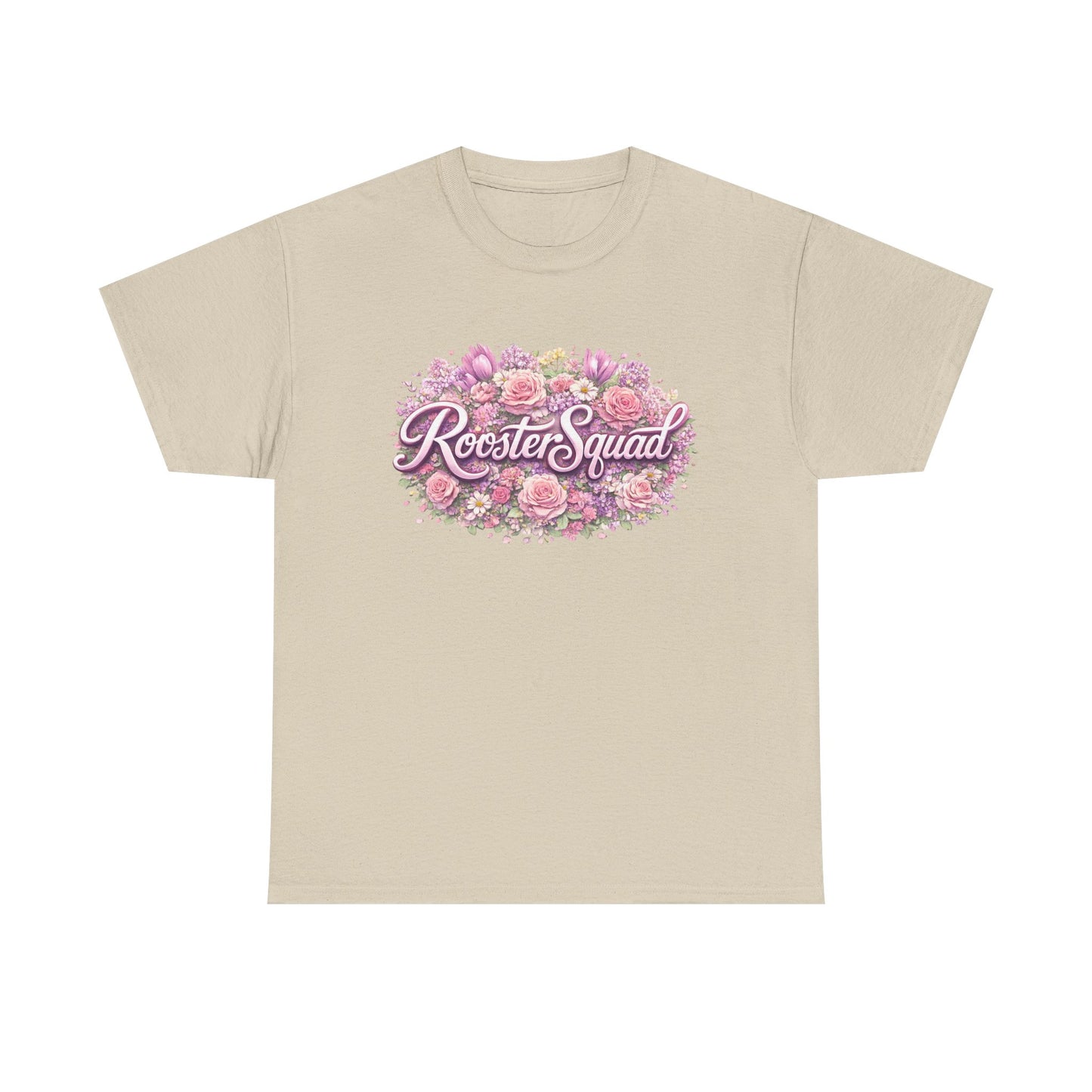 Rooster Squad Floral Tee — Vintage Pink Floral Graphic Shirt