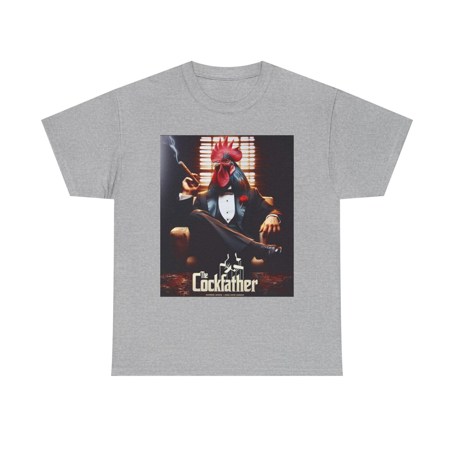 Cockfather Graphic Tee — Funny Rooster Mafia T-Shirt