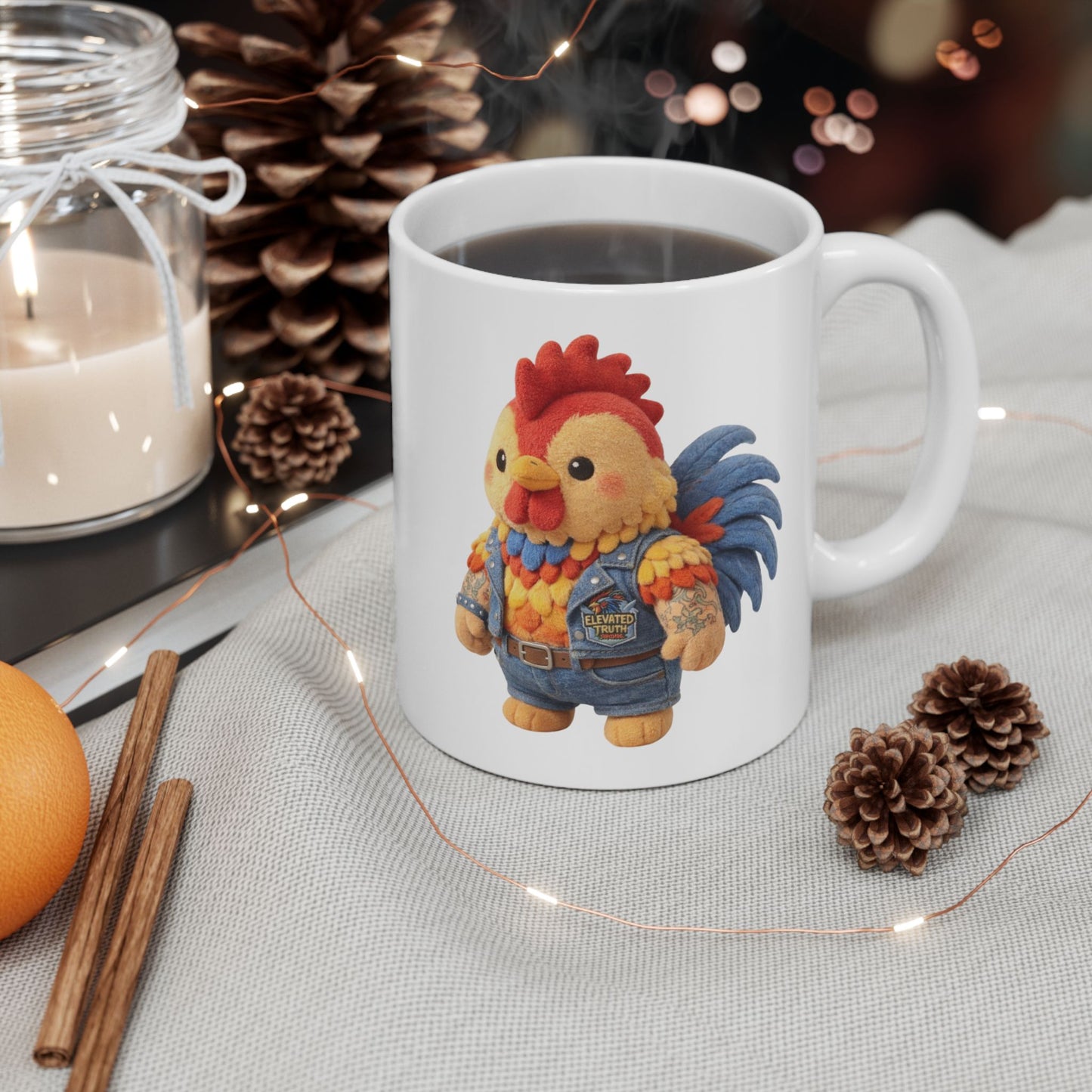 Rooster Pledge Ceramic Mug – Inspirational Farmhouse Coffee Cup (11oz, 15oz)